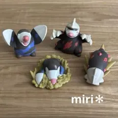 ポケモン 指人形  モグリュー・ドリュウズ  4体セット