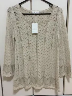 【any SiS】新品クロシェ透かし編み プルオーバー チュニック