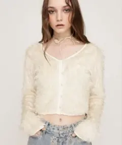CUT SHAGGY CD カット シャギー カーディガン 秋服 春服のサムネイル