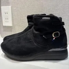 lecoqsportif 黒ショートブーツ ブラックコンビ24cm