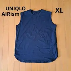 【UNIQLO 】AIRism ノースリーブ XL ネイビー
