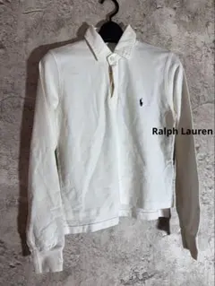 ☘️Ralph Lauren ホワイト 長袖 ポロシャツ トップス