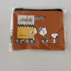 【新品未開封】PEANUTS スヌーピー コットンポーチ オレンジ 非売品のサムネイル