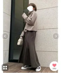 moment+ 5G タートルネックショート丈ニットプルオーバー