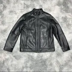 【美品】bostonharbour 羊革 シングルライダース BLACK