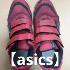 asics 赤 安全靴 ベルクロストラップ CP308 CP216 28cm - メルカリ