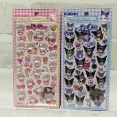 ハローキティ クロミ ボンボンドロップシール 2枚セット 正規品 サンリオ