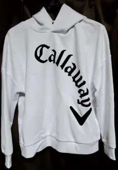 お値下げしました！Callaway ホワイト フード付きパーカー Lサイズ