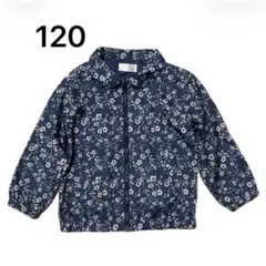 美品　CLASSIC 花柄　ジャンパー ネイビー　ジャケット 120