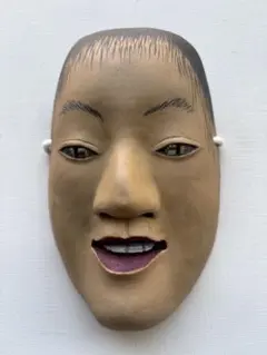 能面　木彫　童子　不老不死　アンティーク　コレクション　インテリア　飾り 尾*一様 能面 木彫 童子 不老不死 アンティーク コレクション