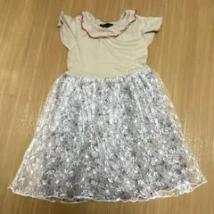 Hungry heart 半袖ワンピース　チュール　花柄　120cm