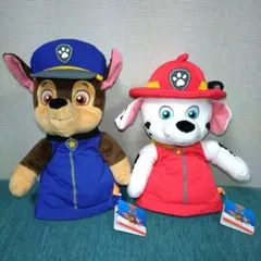 パウパトロール　パペット　マーシャル　チェイス　２点セット