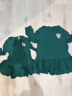 ARMANI JUNIOR グリーン ワンピース 2A 4Aアルマーニジュニア