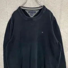 トミーヒルフィガー　ネイビー　コットンニット　ビックサイズ　2XL
