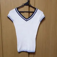 CECIL McBEE 半袖 ラメ ニット トップス