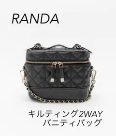 RANDA ランダ キルティング2WAYバニティバッグ