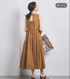 美品ユナイテッドアローズ　オープンバックワンピース　キャメル 美品 ユナイテッドアローズ オープンバックワンピース キャメル | Mercari