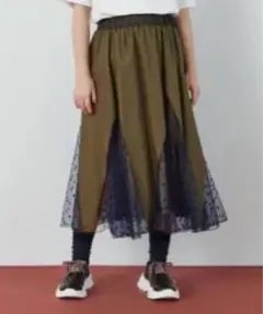 Pauline Bleu　ポリーヌブロー　ドットチュールドッキングスカートのサムネイル