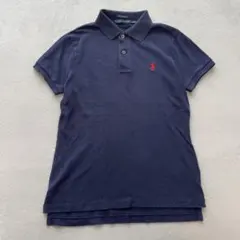 ラルフローレン　ネイビー　ポロシャツ　半袖　ボタン付き　ロゴT