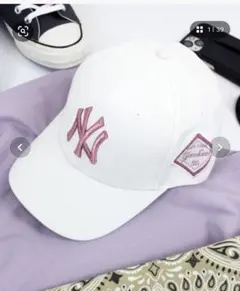 日本未発売モデル　MLB Korea ダイヤモンド刺繍ロゴパッチボールキャップ