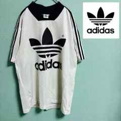 90s adidas アディダス ヴィンテージ ビッグトレフォイル ゲームシャツ