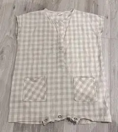 Aosta チェック柄ロンパース Mサイズ