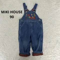 MIKI HOUSE◇デニムオーバーオール 90