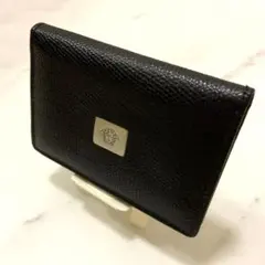 最終お値下げ　ジャンニヴェルサーチビジネスカードケースメデューサ金具黒シボ革本革