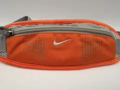 【美品】NIKE ランニングポーチ ウエストポーチ オレンジ×グレーA