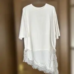 ZARA レースレイヤードTシャツ　生成