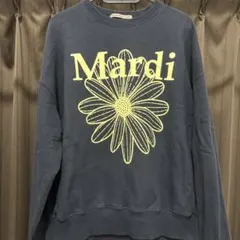 Mardi Mercredi スウェット フラワーロゴ ネイビー