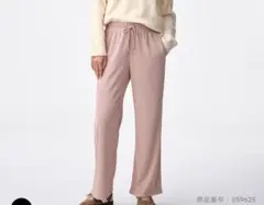 GU リブプルオンパンツ　ピンク　L