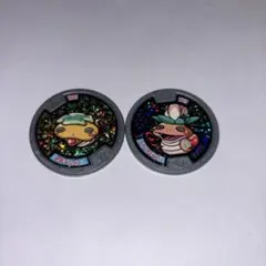 妖怪ウォッチ 妖怪メダル ツキノコ フクリュウ ホロ 2枚セット