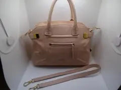 の*の様 FURLAフルラショルダーストラップ付ハンドバッグトートバッグピンク