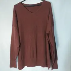 【美品】AMERICAN HOLIC ブラウン Vネックセーター M ゆったり
