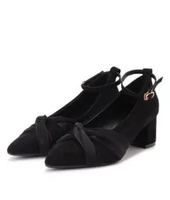 チャンキーヒールパンプス ブラック