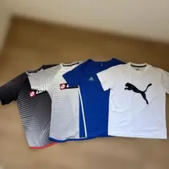 サッカーシャツ4枚組 160サイズ PUMA adidas LOTTOのサムネイル