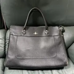 ヴィヴィアン・ウエストウッド レザー トートバッグ／ビジネスバッグ ブラック