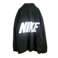 NIKE コーチジャケット S 黒 ビッグロゴ ナイロンのサムネイル