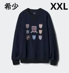 美品。ユニクロ×JWアンダーソン　スウェットシャツ（長袖）ネイビー　XXL