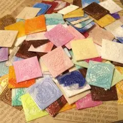 ハンドメイド シーリングスタンプシール 40枚セット 【額縁フラワー】