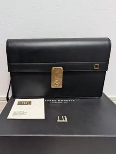 ☆未使用品！ダンヒルdunhill セカンド／クラッチバッグ 収納ストラップ付