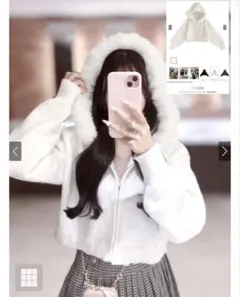 フードファーニットパーカー[an1497]処分検討