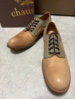 【新品】chausser C-740 ナチュラルコードバン×キャンバス 26.5