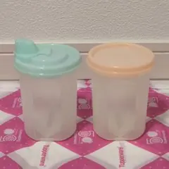 タッパーウェア スクエアSライン 350mL さくらカラー 手作り
