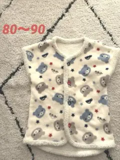 西松屋 【80-90】ベビー用スリーパー ベスト クマ柄