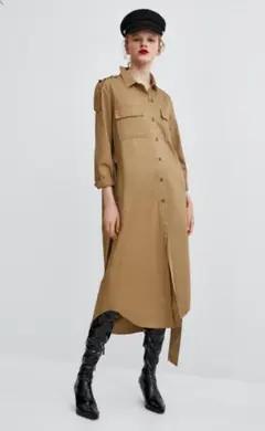 ☆新品&未使用&タグ付き「ZARA」レディース　シャツワンピース☆