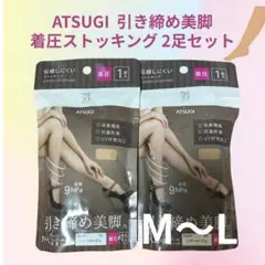 ATSUGI 着圧ストッキング 引き締め美脚 2足セット
