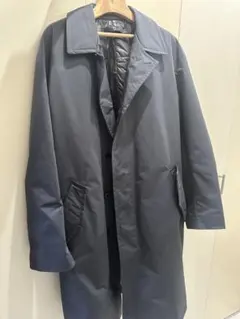 ユニクロ +j パデッドオーバーサイズステンカラーコート ダークグレー L