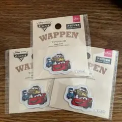 【新品】Disney Pixar Cars アイロン接着ワッペン 3枚セット